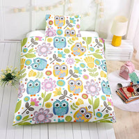 2/3-Piece Cartoon Owl Pattern Duvet Cover Bedding Set