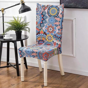 Multi-Color Bohemian Pattern Dining Chair Cover