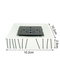 4-Piece Black & White Striped Ceramic Bathroom Accessory Set