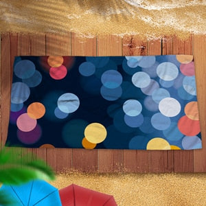 Quick-Dry Microfiber Dot Pattern Beach Towel