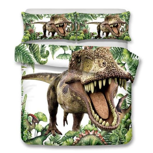 2/3-Piece Kids Hungry T-Rex Dinosaur Duvet Cover Set