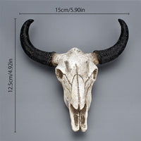 6" Mini Wall-Mounted Resin Longhorn Cow Skull