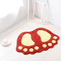 Footprint Shape Bathroom Rug Mat