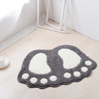 Footprint Shape Bathroom Rug Mat