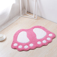 Footprint Shape Bathroom Rug Mat