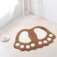 Footprint Shape Bathroom Rug Mat