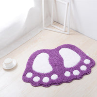 Footprint Shape Bathroom Rug Mat