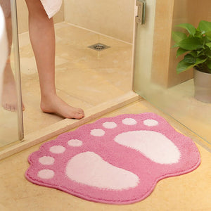 Footprint Shape Bathroom Rug Mat