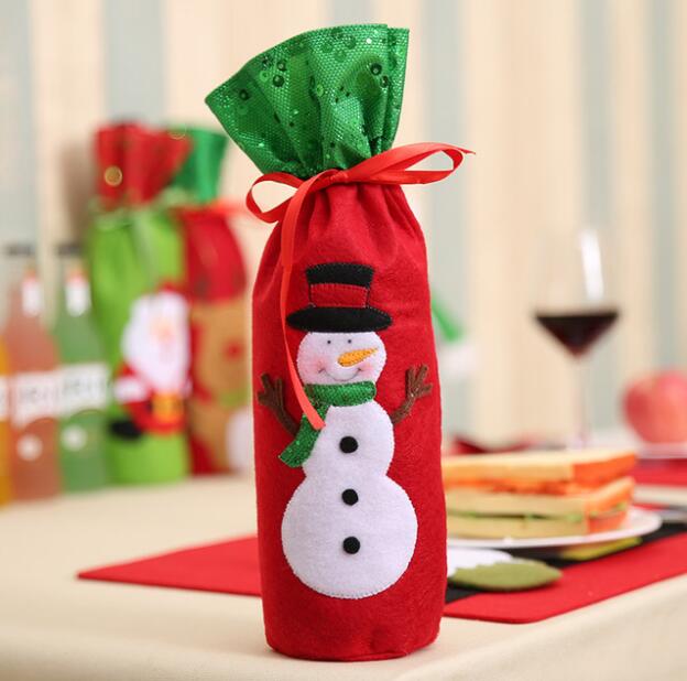 Decorative Christmas Wine Bottle Cover Bag