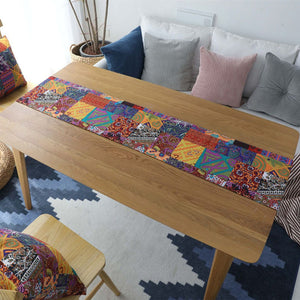 Multi-Color Bohemian Pattern Cotton Linen Table Runner
