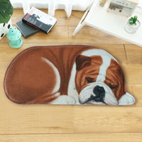 Lazy Sleeping Puppy Dog Shape Floor / Door Mat