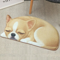 Lazy Sleeping Puppy Dog Shape Floor / Door Mat