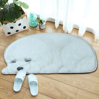 Lazy Sleeping Puppy Dog Shape Floor / Door Mat