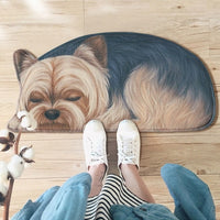 Lazy Sleeping Puppy Dog Shape Floor / Door Mat