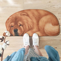 Lazy Sleeping Puppy Dog Shape Floor / Door Mat