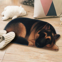 Lazy Sleeping Puppy Dog Shape Floor / Door Mat