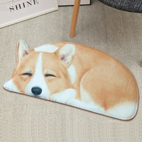 Lazy Sleeping Puppy Dog Shape Floor / Door Mat