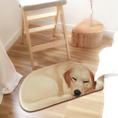 Lazy Sleeping Puppy Dog Shape Floor / Door Mat
