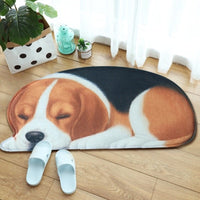 Lazy Sleeping Puppy Dog Shape Floor / Door Mat