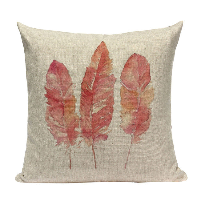 18" Pink Abstract Watercolor Painting Throw Pillow Cover