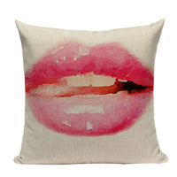 18" Pink Abstract Watercolor Painting Throw Pillow Cover