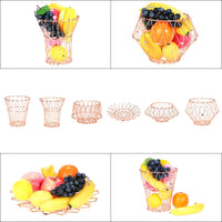 Multi-Shape Rose Gold Stainless Steel Fruit Basket