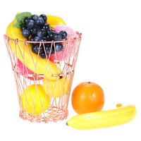 Multi-Shape Rose Gold Stainless Steel Fruit Basket