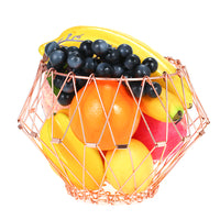 Multi-Shape Rose Gold Stainless Steel Fruit Basket