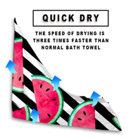 Quick-Dry Navy Tattoo Microfiber Beach Towel
