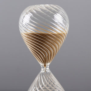 Modern Spiral Hourglass Gold Sand Timer
