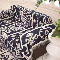 Geometric Knitted Native Aztec Sofa Throw Cover Blanket