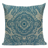 18" Vintage Indian Floral Pattern Throw Pillow Cover