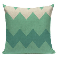 18" Teal Green Watercolor Painting Throw Pillow Cover