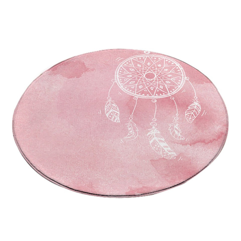 Round Watercolor Dreamcatcher Floor Mat Rug