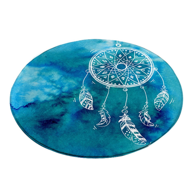 Round Watercolor Dreamcatcher Floor Mat Rug