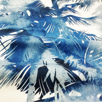 XL Quick-Dry Blue Palm Tree Pattern Beach Towel