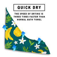 Quick-Dry Banana Pattern Microfiber Beach Towel