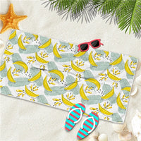 Quick-Dry Banana Pattern Microfiber Beach Towel
