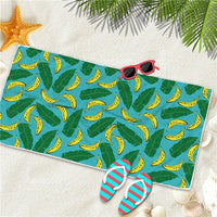 Quick-Dry Banana Pattern Microfiber Beach Towel