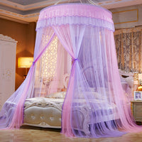 Two-Color 47" Round Sheer Princess Bed Canopy