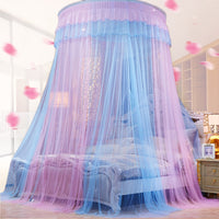 Two-Color 47" Round Sheer Princess Bed Canopy