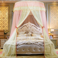 Two-Color 47" Round Sheer Princess Bed Canopy