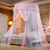 Two-Color 47" Round Sheer Princess Bed Canopy