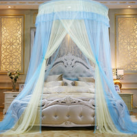 Two-Color 47" Round Sheer Princess Bed Canopy