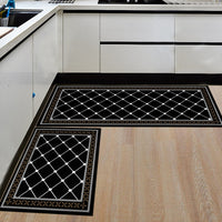 Black & White Geometric Pattern Door Mat / Floor Runner