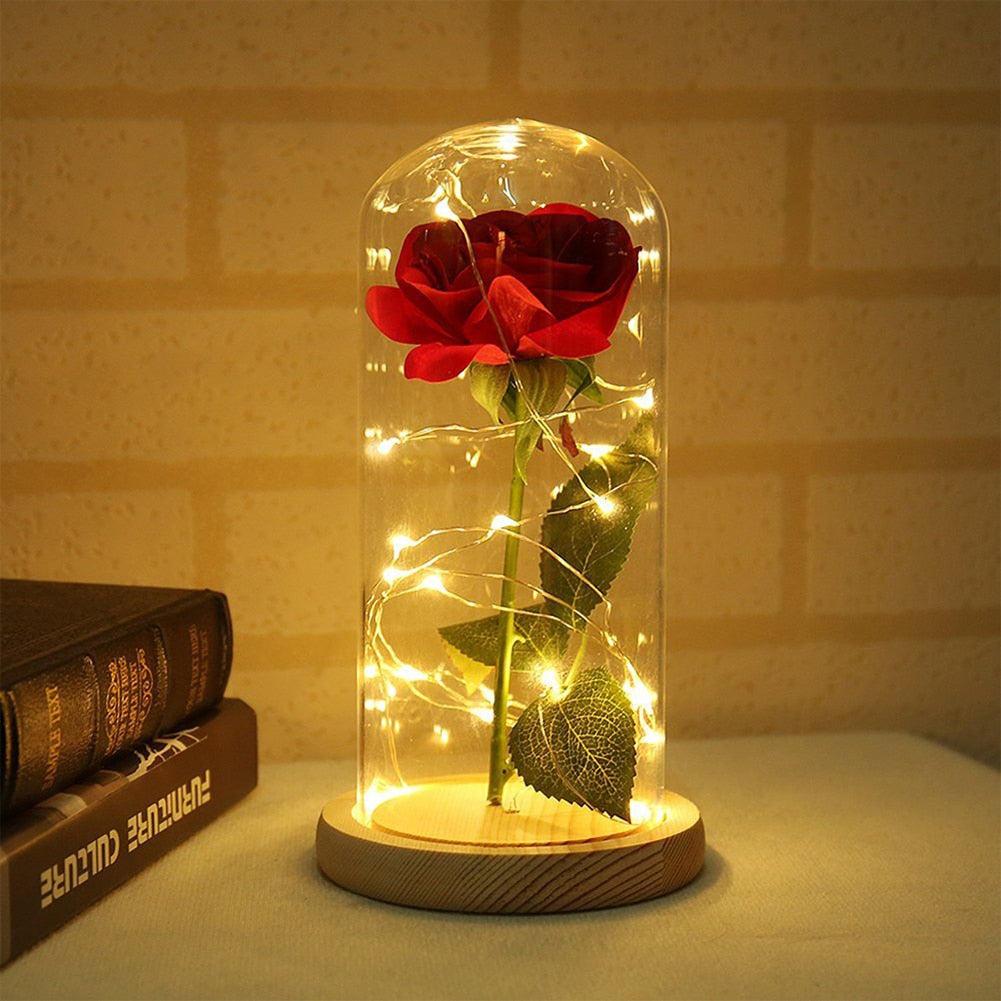 Beauty And The Beast Enchanted Rose Lamp LED Light