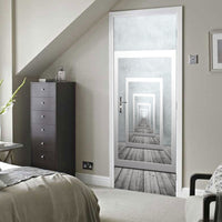 Repeating Mirror Pathway 3D Door Mural Sticker