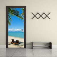 Tropical Beach / Ocean 3D Door Mural Sticker