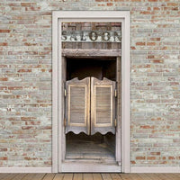 Rustic Wooden Door 3D Door Decal Sticker
