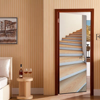 Spiral Wood Staircase 3D Door Mural Sticker